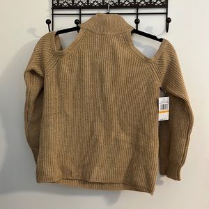 1. State Cutout Latte Heather Sweater. Size Small.